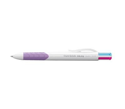 Penna a sfera a scatto multifunzione Inkjoy Quatro Fun - rosa, verde chiaro, viola, turchese - punta 1 mm - Papermate - S0977270 - 3501170977163 - DMwebShop