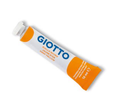 Tempera Tubo 4 - 12 ml - giallo scuro - conf. 6 pezzi - Giotto - 35200400 - 8000825320040 - DMwebShop