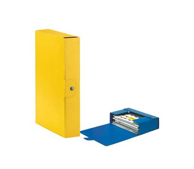 Scatola progetto Eurobox - dorso 6 cm - 25 x 35 cm - giallo - conf. 5 pezzi - Esselte - 390326090 - 48346A - DMwebShop
