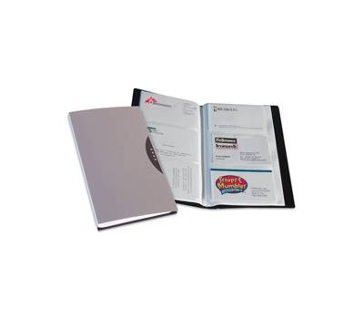 Portabiglietti da visita Office Suites - 240 tasche - con custodia - 11,4 x 19,2 cm - silver - Fellowes - 40350. - 8015687018318 - DMwebShop