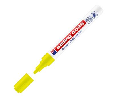 Marcatore gesso liquido 4090 - giallo fluo - punta tonda - 2 - 3 mm - Edding - E-4095 065 - 4004764887538 - DMwebShop