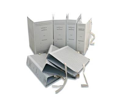 Faldone - legacci rivettati - 35 x 25 cm - dorso 8 cm - grigio - conf. 25 pezzi - Euro-cart - CA08 - 8033509012825 - DMwebShop