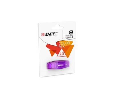 Memoria USB 2.0 - viola - 8 Gb - Emtec - ECMMD8GC410 - 3126170110589 - DMwebShop