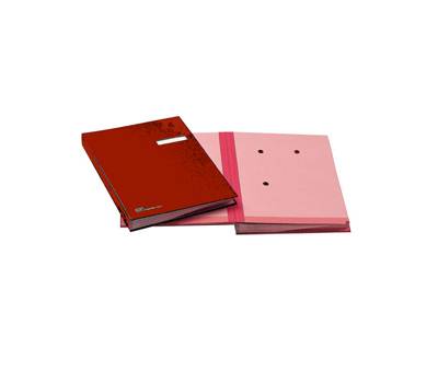 Libro firma 18 intercalari con porta etichette 24 x 34 cm rosso - 7645