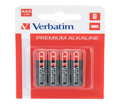 Scatola 4 Pile alkaline mini stilo AAA - Verbatim - 49920 - 23942499206 - DMwebShop