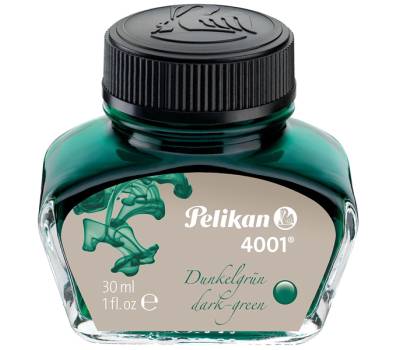 Inchiostro stilografico 4001 - lunghezza 39 mm - verde scuro - 30 ml - Pelikan - 400142562 - 4012700300058 - DMwebShop
