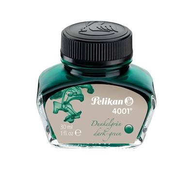 Inchiostro stilografico 4001 - lunghezza 39 mm - verde scuro - 30 ml - Pelikan - 400142562 - 4012700300058 - DMwebShop