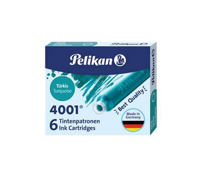 Cartucce inchiostro 4001 - TP/6 - lunghezza 39 mm - turchese - scatola 6 cartucce - Pelikan - 400142569 - 4012700301703 - DMwebShop