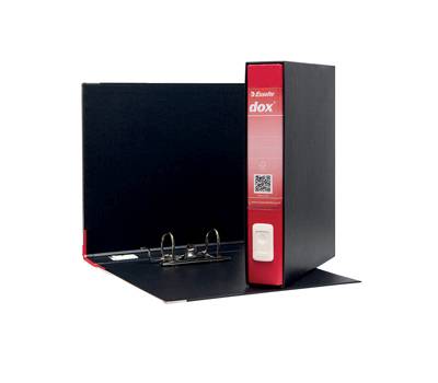 Registratore 4 - dorso 5 cm - commerciale - 23 x 29,7 cm - rosso - Esselte - Dox - D26411 - 8004389087753 - DMwebShop