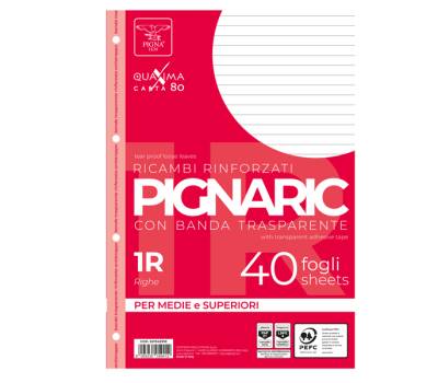 Ricambi forati rinforzati - A4 - 1 rigo - 40 fogli - 80 gr - Pigna - 02194591R - 8005235059412 - DMwebShop