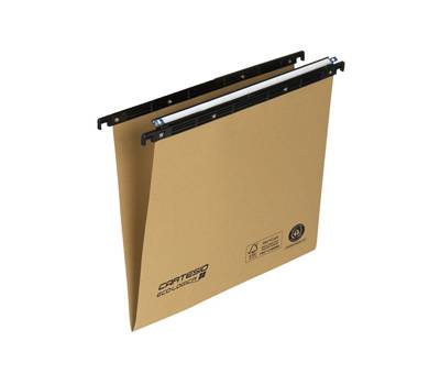 Cartella sospesa Cartesio Eco-logica - cassetto - 33 cm - fondo V - 31,2 x 25 cm - avana - conf. 25 pezzi - Bertesi - 100/330-A1 - 8058983260647 - DMwebShop