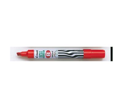 Marcatore Super Color permanente punta scalpello 5 mm rosso - 3765