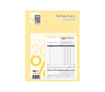 Blocco DDT-fattura - 3 copie autoricalcanti - 29,7 x 22 cm - 33 fogli - Edipro - E5222CT - 8023328522223 - DMwebShop