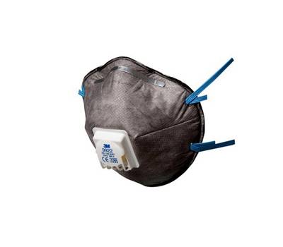 Mascherina 9922 - con carboni attivi - monouso - filtro FFP2 - conf. 10 pezzi - 3M - 7000088787 - 4046719382569 - DMwebShop