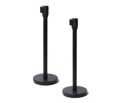 Colonnina segnapercorso nero con nastro nero - 250 cm - conf. 2 pezzi - Studio T - BBEBLACK - 90723A - DMwebShop