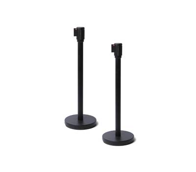 Colonnina segnapercorso nero con nastro nero - 250 cm - conf. 2 pezzi - Studio T - BBEBLACK - 90723A - DMwebShop Colonnina segnapercorso nero con nastro nero - 250 cm - conf. 2 pezzi - Studio T - BBEBLACK - 90723A - DMwebShop