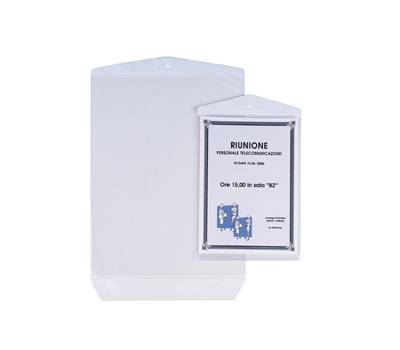 Buste Porta Avvisi Appendicartello PVC - 22 x 30 cm - trasparente - conf. 10 pezzi - Sei Rota - 472230 - 8004972005355 - DMwebShop