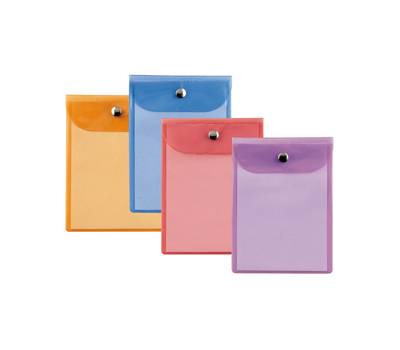 Busta con bottone Press 7 Color - PVC - 18 x 24 cm - colori assortiti - conf. 40 pezzi - Sei Rota - 42182499 - 8004972015170 - DMwebShop