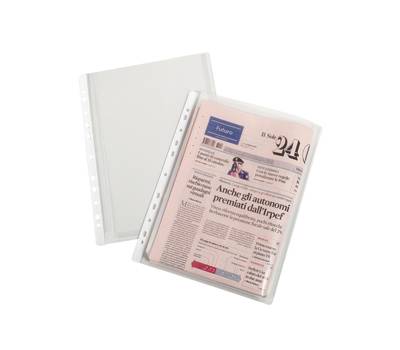 Buste forate con soffietto Superior buccia - 21 x 29,7 cm - trasparente - conf. 10 pezzi - Favorit - 400148443 - 3045050457517 - DMwebShop
