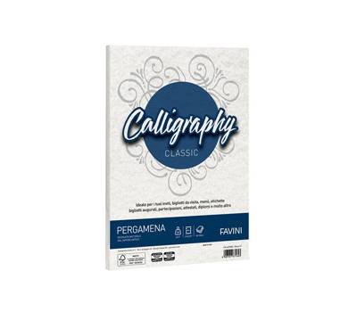 Carta Calligraphy pergamena - A4 - 190 gr - bianco 01 - conf. 50 fogli - Favini - A690084 - 8007057671643 - DMwebShop