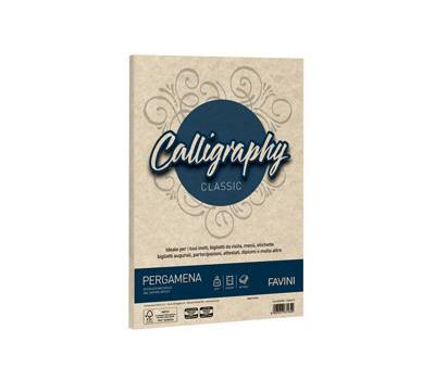 Carta Calligraphy pergamena - A4 - 190 gr - sabbia 02 - conf. 50 fogli - Favini - A69U084 - 8007057671650 - DMwebShop