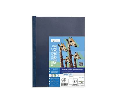 Portalistini personalizzabile Uno TI - 30 x 42 cm - libro - 12 buste - blu - Sei Rota - 55311207 - 8004972014937 - DMwebShop