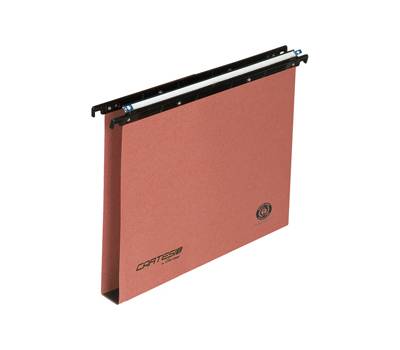 Cartella sospesa Cartesio - cassetto - interasse 33 cm - fondo U 3 cm - 31,2 x 25 cm - arancio - conf. 50 pezzi - Bertesi - 100/330 3-B2 - 45680A - DMwebShop