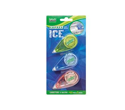 Correttore a nastro Mini roller - 4,2 mm x 7 mt - versione Ice - conf. 3 pezzi - Lebez - 9093 - 8007509044421 - DMwebShop