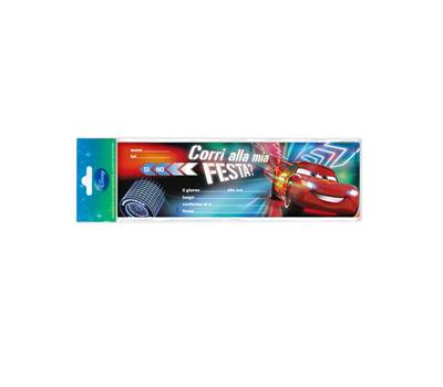 Blocchetto invito alla festa Cars 2 Disney confezione 10 inviti - 8451 Blocchetto invito alla festa Cars 2 Disney confezione 10 inviti - 8451