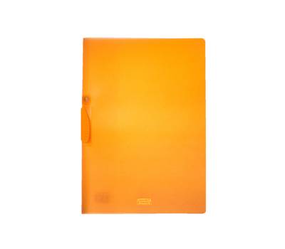 Cartellina con molla Clipper 22 x 30 cm trasparente arancio - 8713 Cartellina con molla Clipper 22 x 30 cm trasparente arancio - 8713