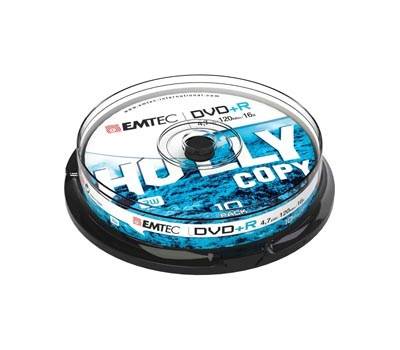 Campana DVD+R registrabile 4,7 Gb 16x spindle - conf. 10 pezzi - Emtec - ECOVPR471016CB - 3126170114778 - DMwebShop