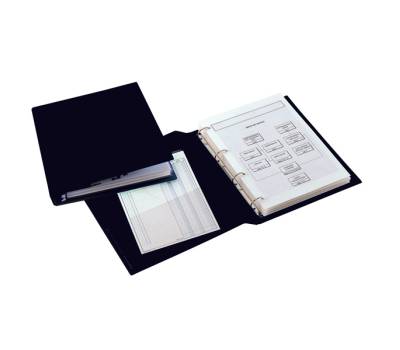Raccoglitore Sanremo 2000,4 anelli a D 25 mm dorso 4 cm 25 x 35 cm nero Sei Rota 34253510 - 8380