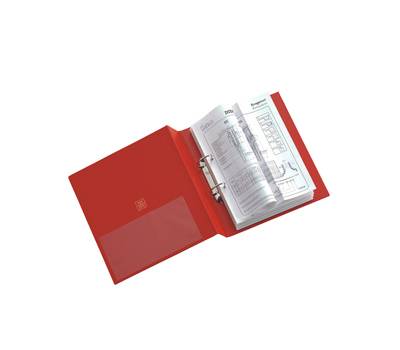 Raccoglitore Stelvio 2 anelli a D 40 mm dorso 5,5 cm 22 x 30 cm rosso - 8384
