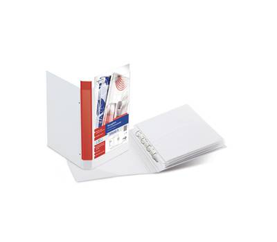 Raccoglitore personalizzabile Stelvio TI 4 anelli a D 25 mm dorso 4 cm 30 x 42 cm libro bianco Sei Rota 36255001 - 8412