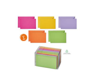 Taschetta 10 biglietti 10 buste Capri colori assortiti 90 x 140 mm - 8461 Taschetta 10 biglietti 10 buste Capri colori assortiti 90 x 140 mm - 8461