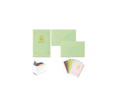 Taschetta 10 biglietti 10 buste Dresda 9 x 14 cm colori assortiti - 8444