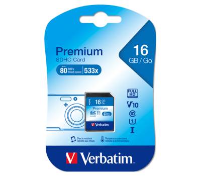 Scheda SDHC Classe 10 - 16 Gb - Verbatim - 43962 - 23942439622 - DMwebShop