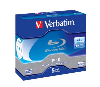 Scatola 5 DVD Blu Ray BD-R SL - Jewel Case - Bianco-Blu - 25 Gb - Verbatim - 43715 - 23942437154 - DMwebShop