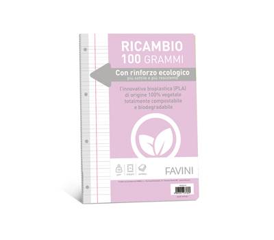 Ricambi con rinforzo ecologico - A4 - 100 gr - 40 fogli - rigo di 1a - Favini - A471404 - 8007057237603 - DMwebShop
