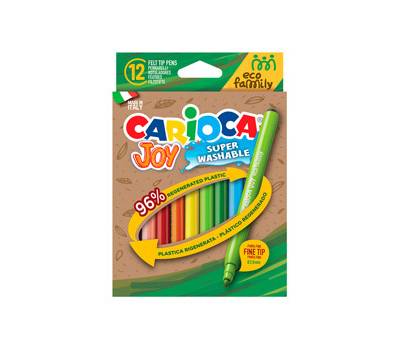 Pennarelli Joy Eco Family - lavabili - colori assortiti - scatola 12 pezzi - Carioca - 43100 - 8003511431006 - DMwebShop
