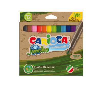 Pennarelli Jumbo Eco Family lavabili colori assortiti scatola 12 pezzi - 4133