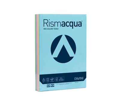 Carta Rismacqua - A4 - 90 gr - mix 5 colori - conf. 300 fogli - Favini - A66X324 - 8007057609646 - DMwebShop