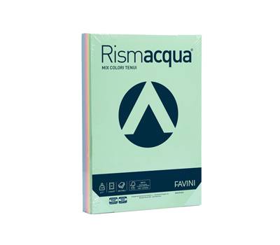 Carta Rismacqua - A4 - 140 gr - mix 5 colori - conf. 200 fogli - Favini - A65X224 - 8007057621440 - DMwebShop