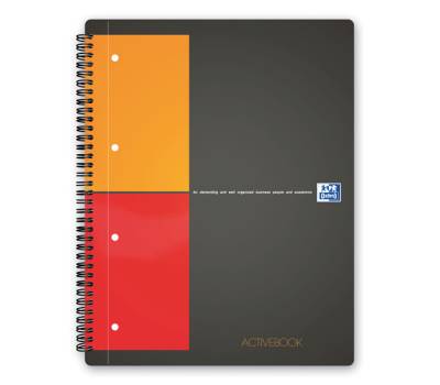 Blocco spiralato International Activebook - 1 rigo con margine - 240 x 297 mm - 80 gr - 80 fogli - Oxford - 100102994 - 3020120014029 - DMwebShop