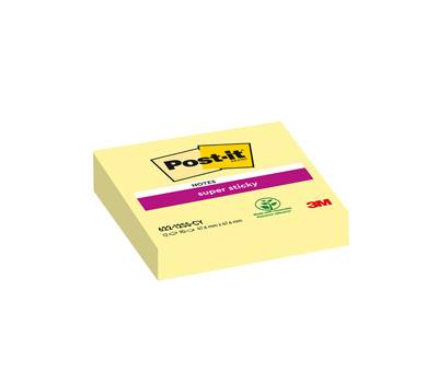 Blocco foglietti Super Sticky - giallo Canary - 47,6 x 47,6mm - 90 fogli - conf. 12 pezzi - Post-it - 7100290190 - 4064035065751 - DMwebShop