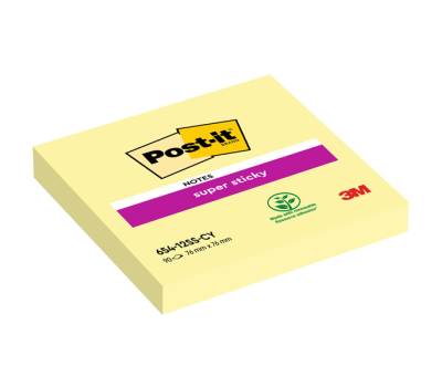 Blocco foglietti Super Sticky - giallo Canary - 76 x 76 mm - 90 fogli - conf. 12 pezzi - Post-it - 7100290155 - 4064035065690 - DMwebShop