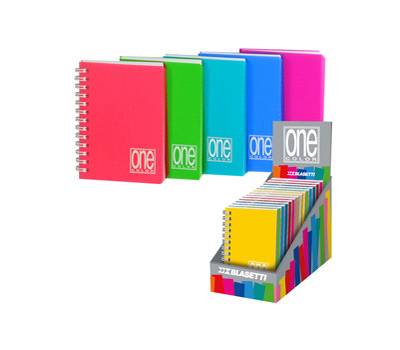 Miniquaderno One Color - A7 - forato -1 rigo - 80 fogli - 80 gr - spiralato - copertina PPL - conf. 14 pezzi - Blasetti - 5460 - 8007758123588 - DMwebShop