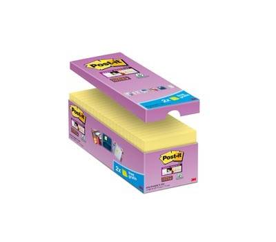 Blocco foglietti Super Sticky 654 SSCY VP16 EU 76 x 76 mm giallo Canary 90 fogli confezione 16 blocchi - 9004