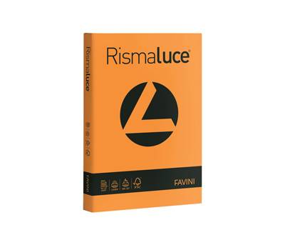 Carta Rismaluce A4,200 gr arancio 56 conf 125 fogli Favini A67E104 - 8562