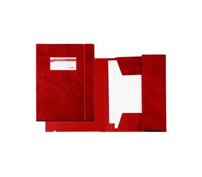 Cartellina 3 lembi Archivio 3L F con elastico Colpan 25 x 35 cm rosso - 9287